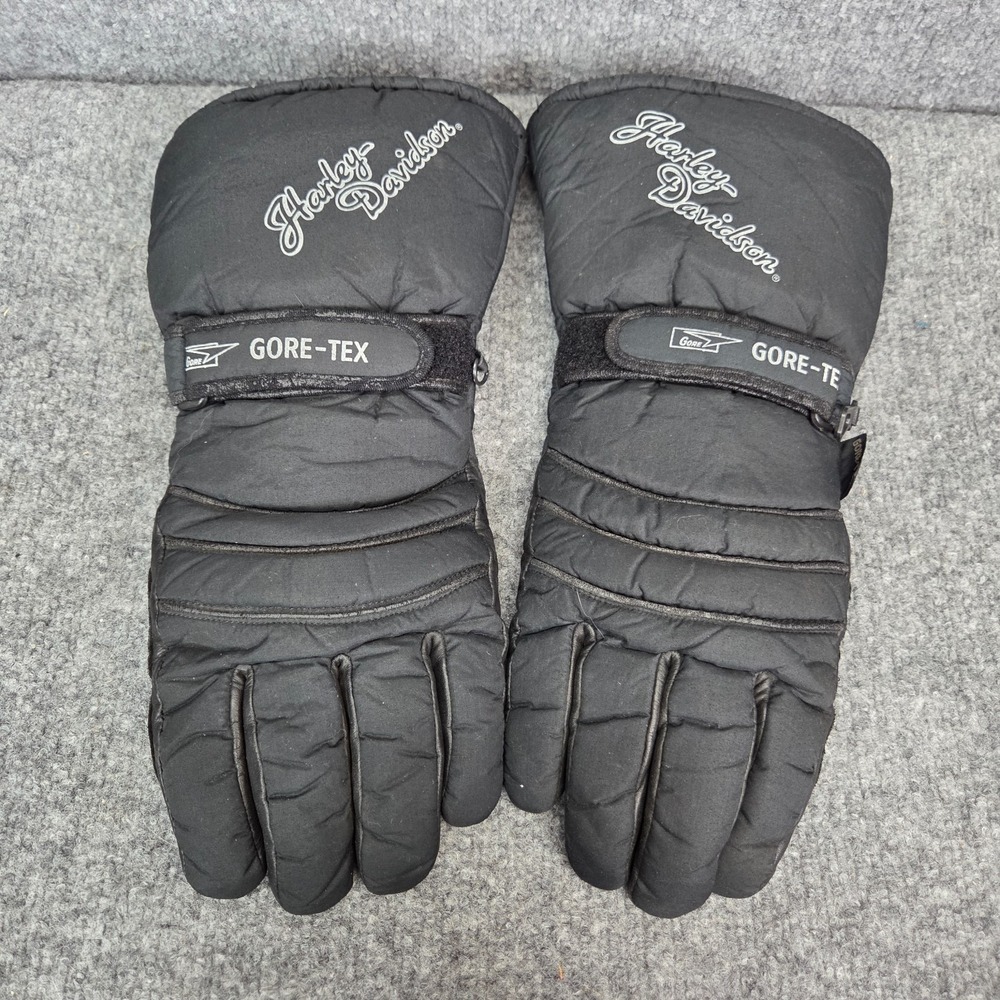 Harley-Davidson Gloves Mens Large Leather Goretex Motorcycle Riding Winter